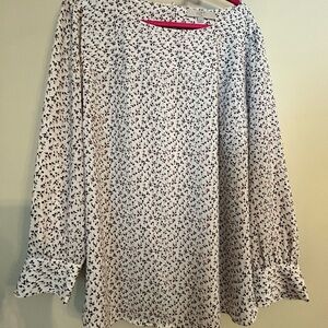 LOFT Plus Floral Print Top